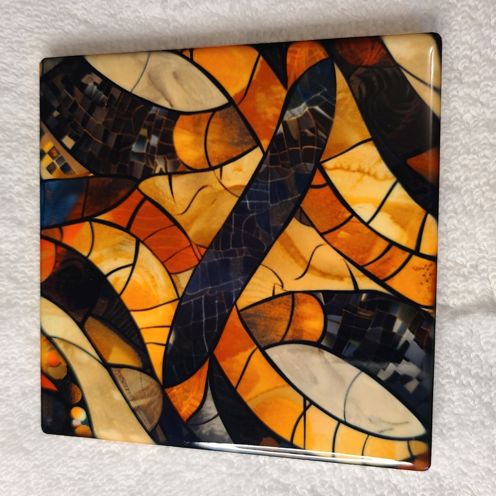 Abstract Mosaic Coasters Set - Picture 2 of 16